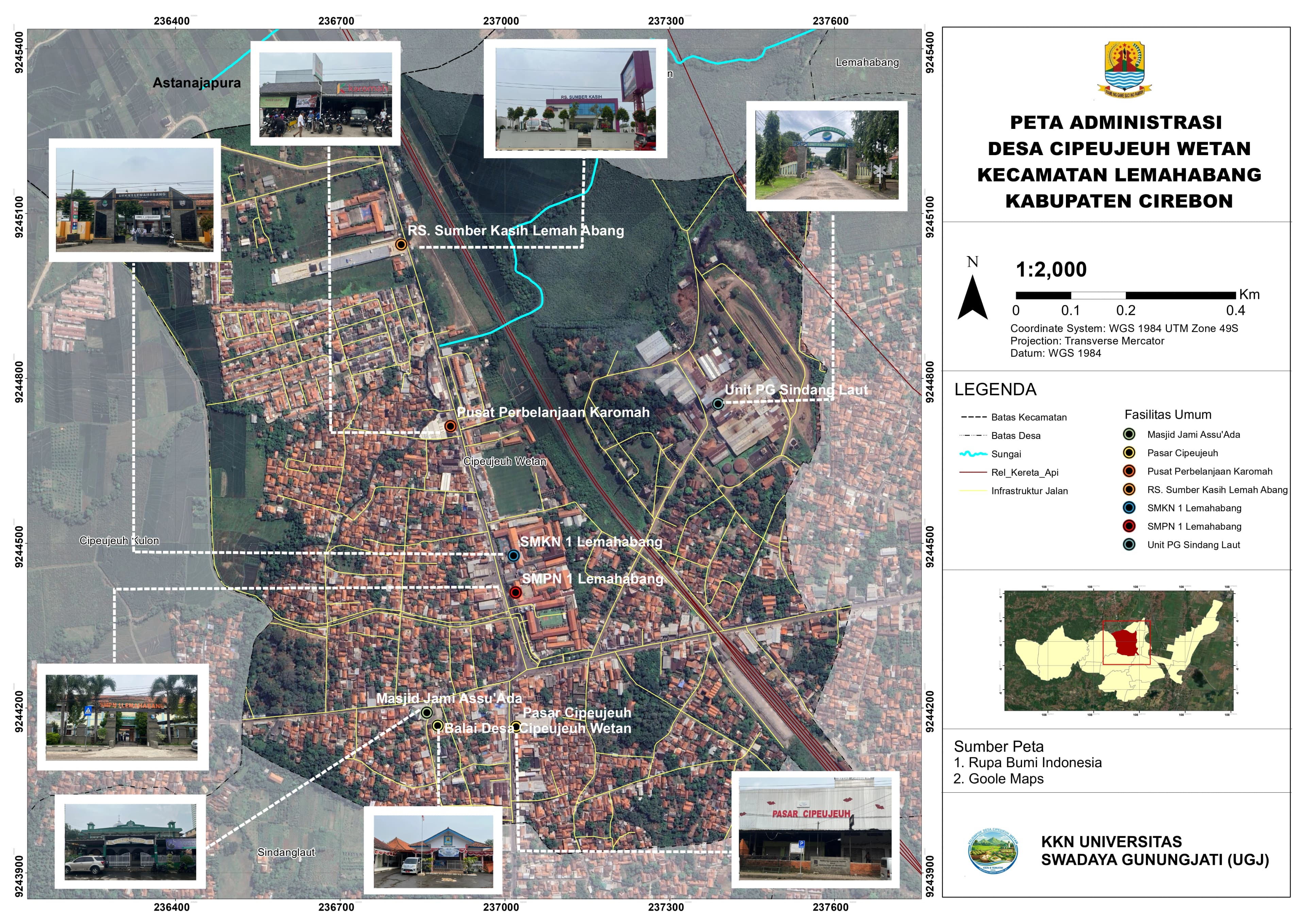 Peta Administrasi Desa Cipeujeuh Wetan